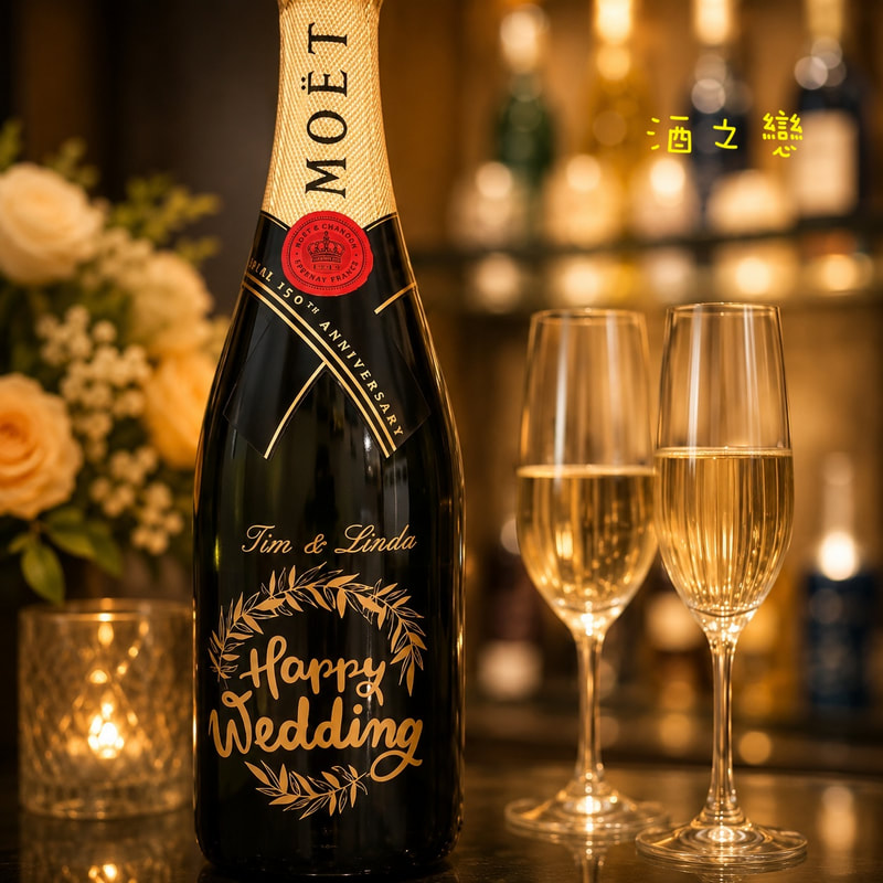 MOET香檳雕刻生日禮物