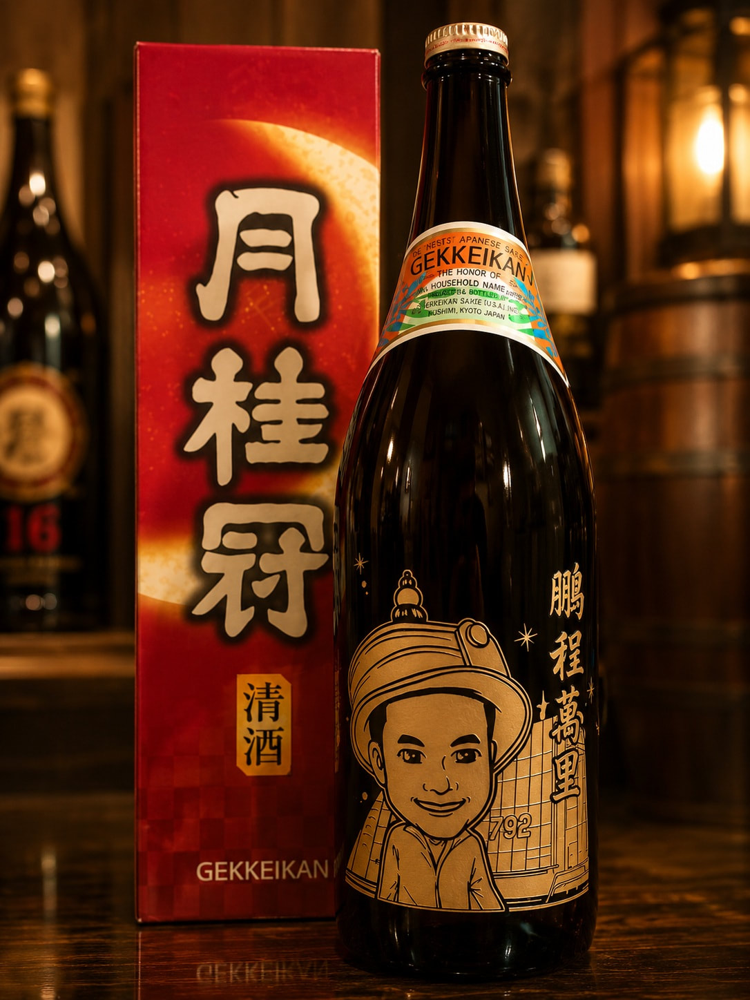 月桂冠雕刻清酒-轉職禮物
