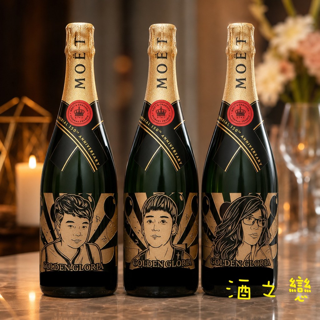 酩悅香檳雕刻職場升職禮物